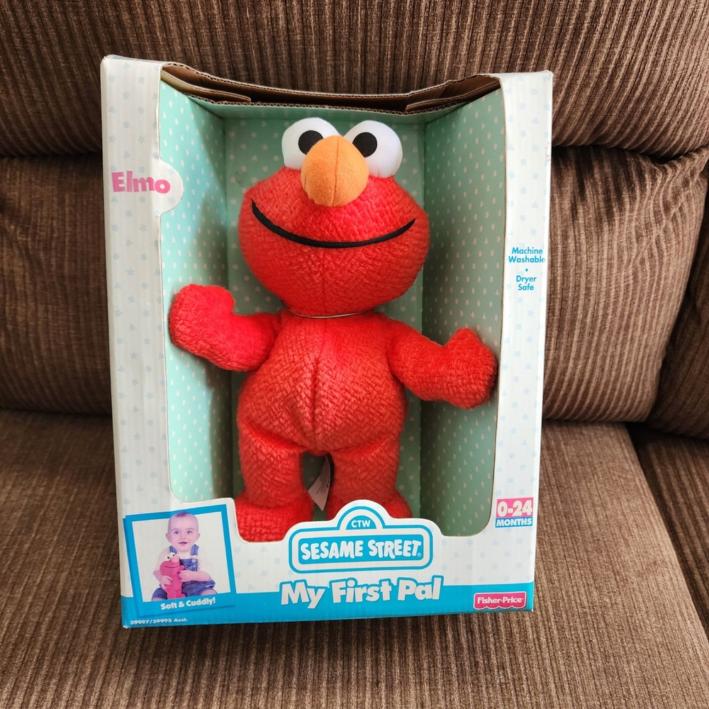 Fisher Price Sesame Street My First Pal Elmo Plush Red Stuffed Toy NIB